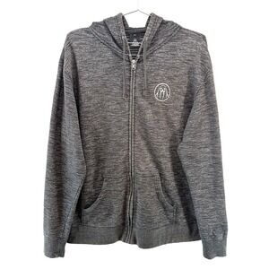 UPPER PLAYGROUND Women's Full Zip Hoodie Embroidered Walrus Logo • XL • gray